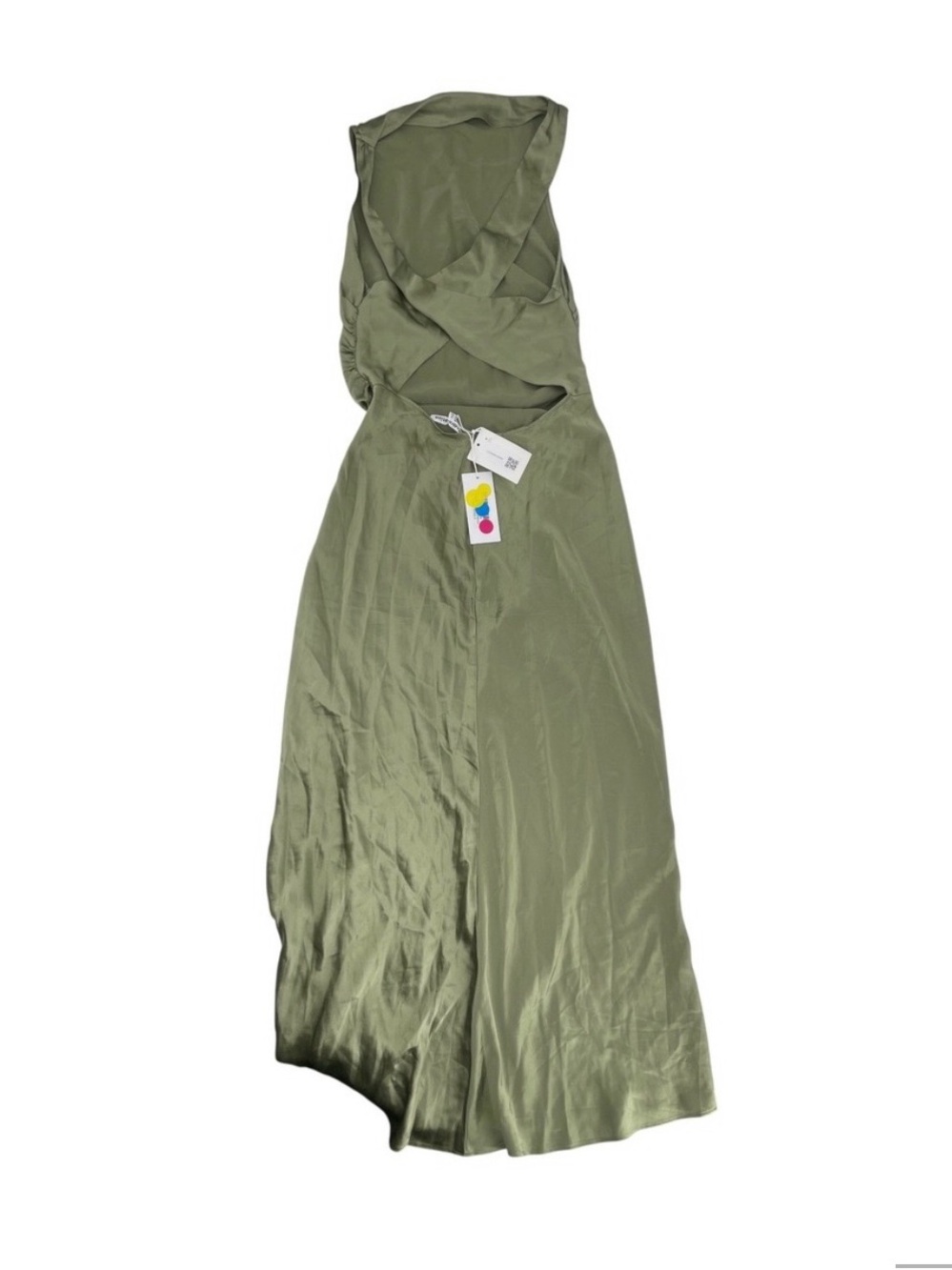 Reformation Silk Dress Casette Artichoke 8 NWT - Picture 4 of 9